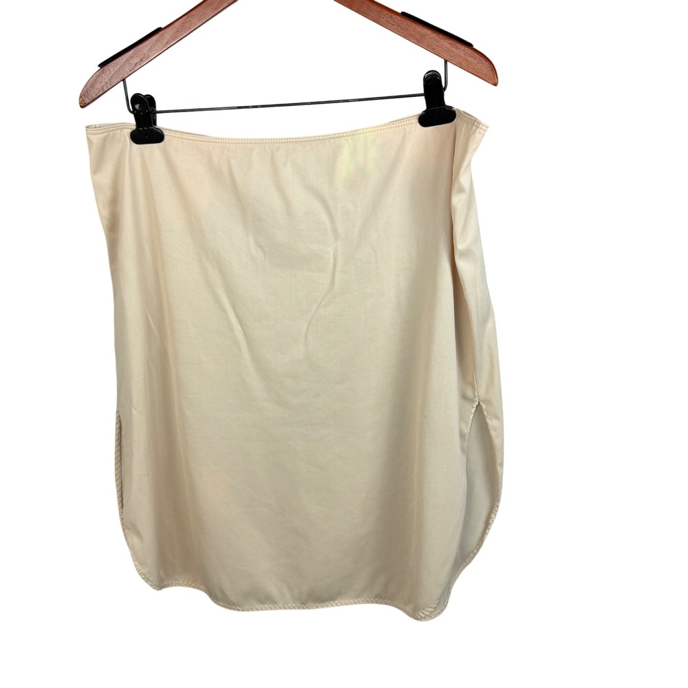 Vintage Doesn't Slip Nylon Half‎ Slip Ivory Large Side Slit 60s 70s